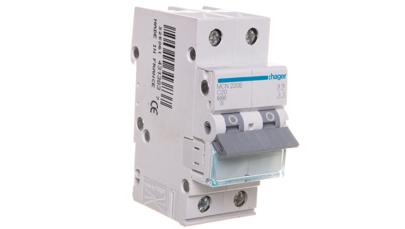 Wyłącznik nadprądowy 2P C 20A 6kA AC MCN220E