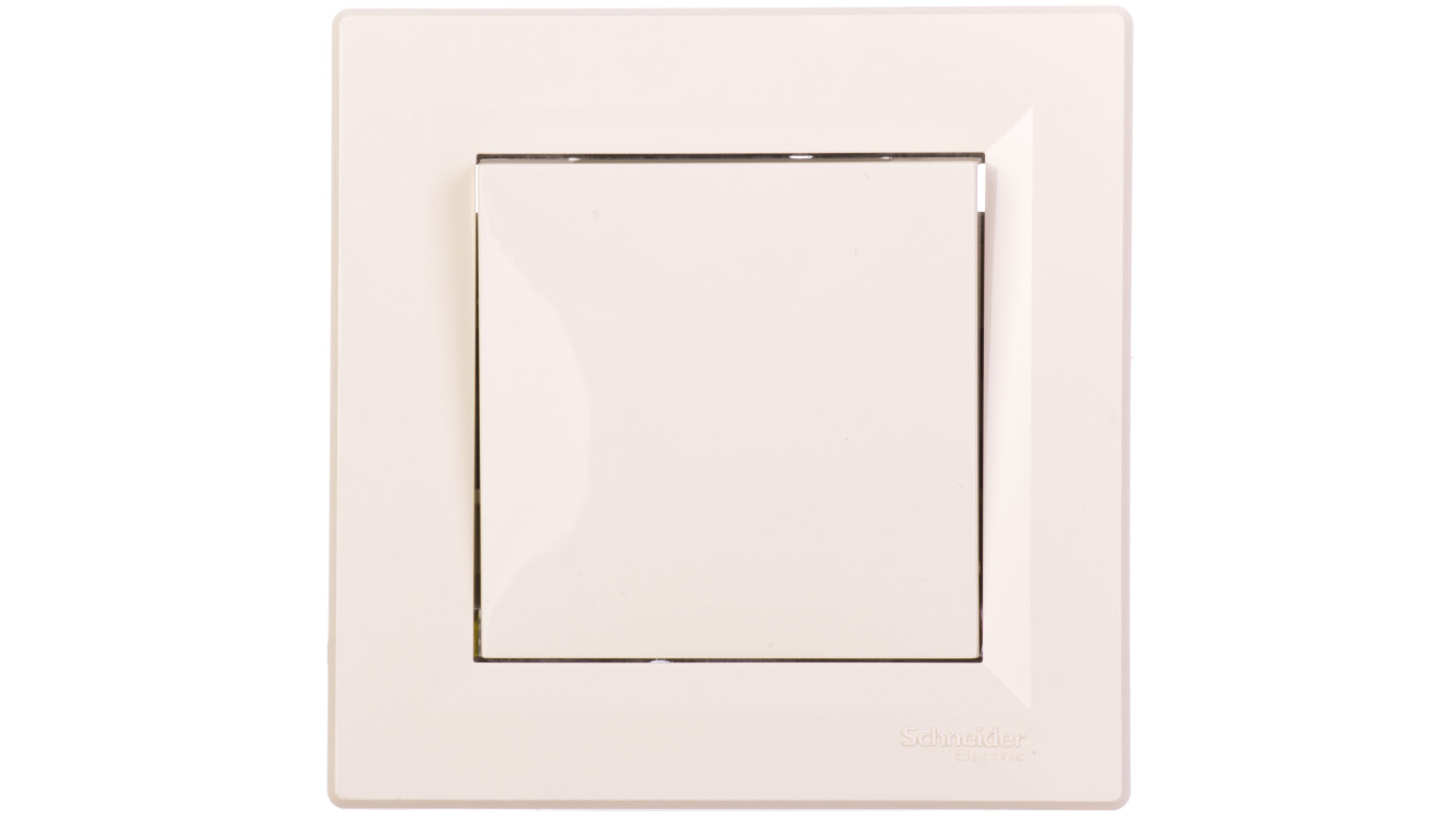 Łącznik Asfora pojedynczy zaciski śrubowe kremowy z ramką EPH0100323