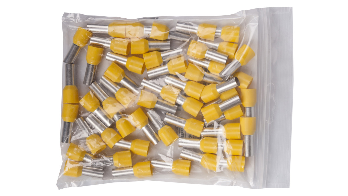 Końcówka tulejkowa izolowana TI 25mm2/16mm żółta cynowana TI25L16x50 /50szt./