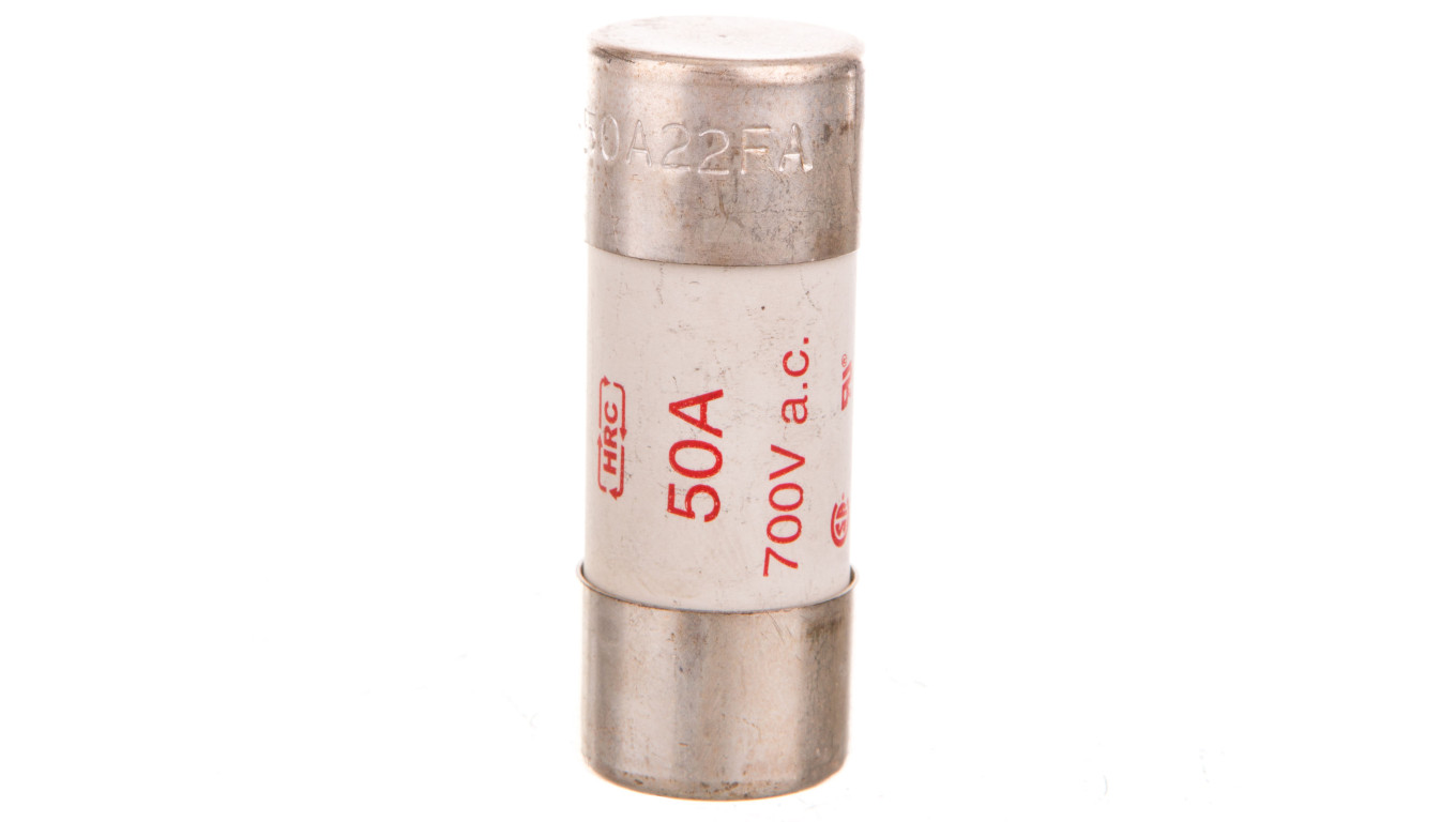 Wkładka bezpiecznikowa cylindryczna 22x58mm 50A aR 700V do półprzewodników FWP-50A22F