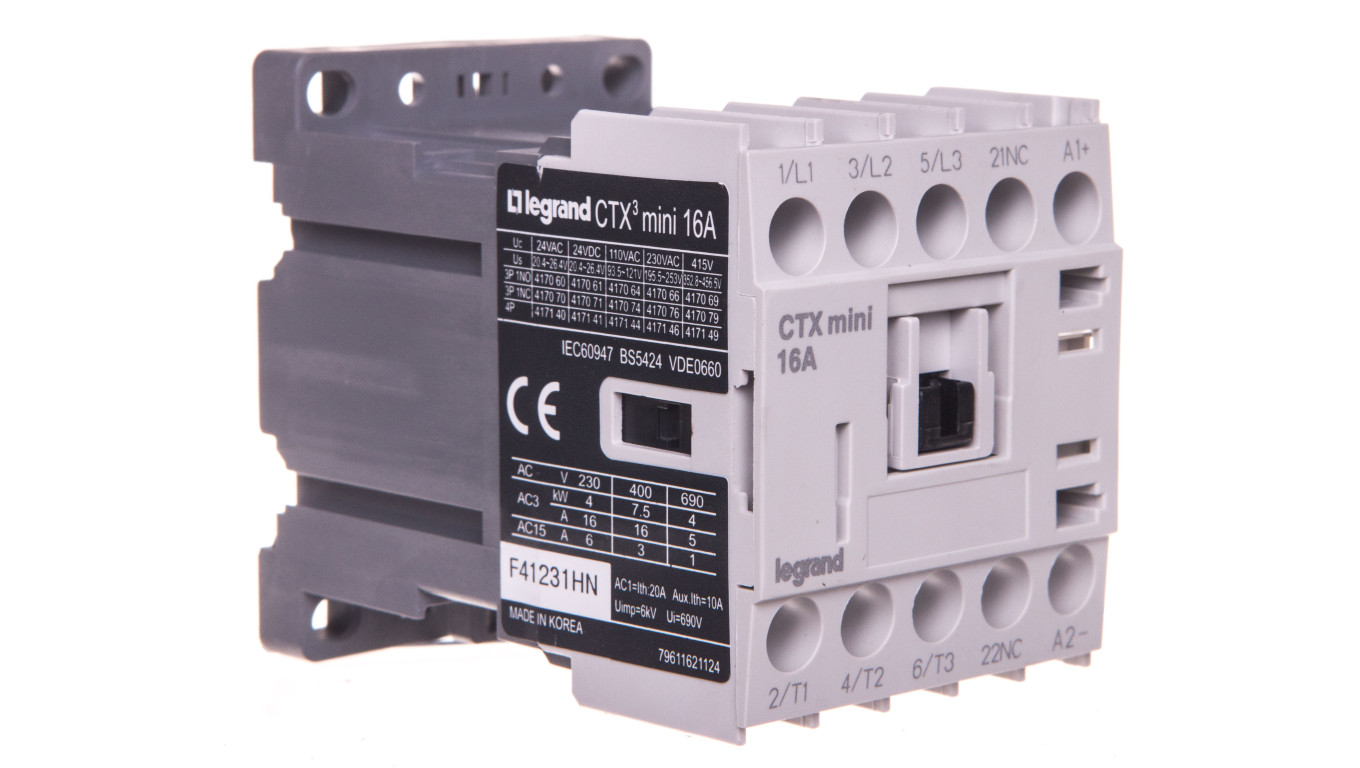Stycznik mocy 16A 3P 24V DC 0Z 1R CTX3 MINI 417071