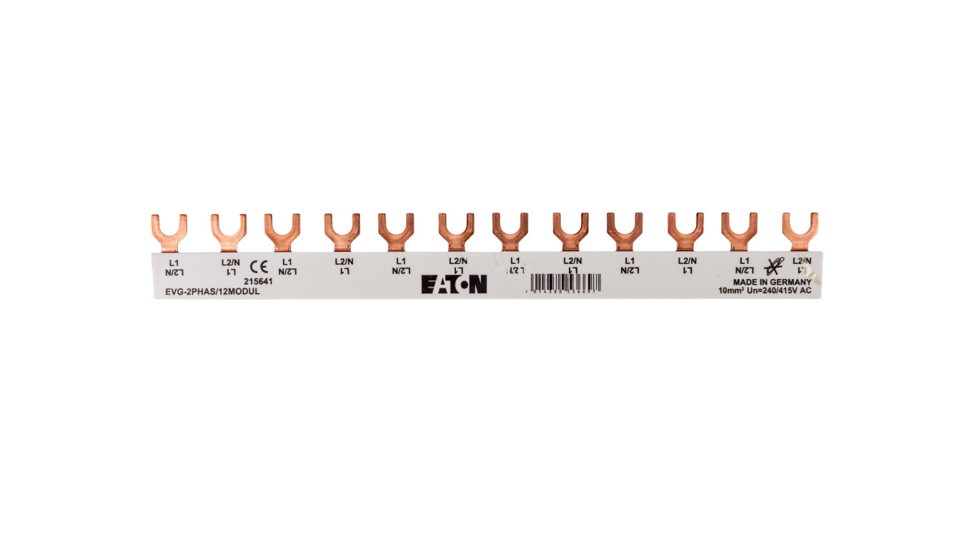 Szyna łączeniowa 2P 63A 10mm2 widełkowa (12 mod.) EVG-2PHAS/12MODUL 215641