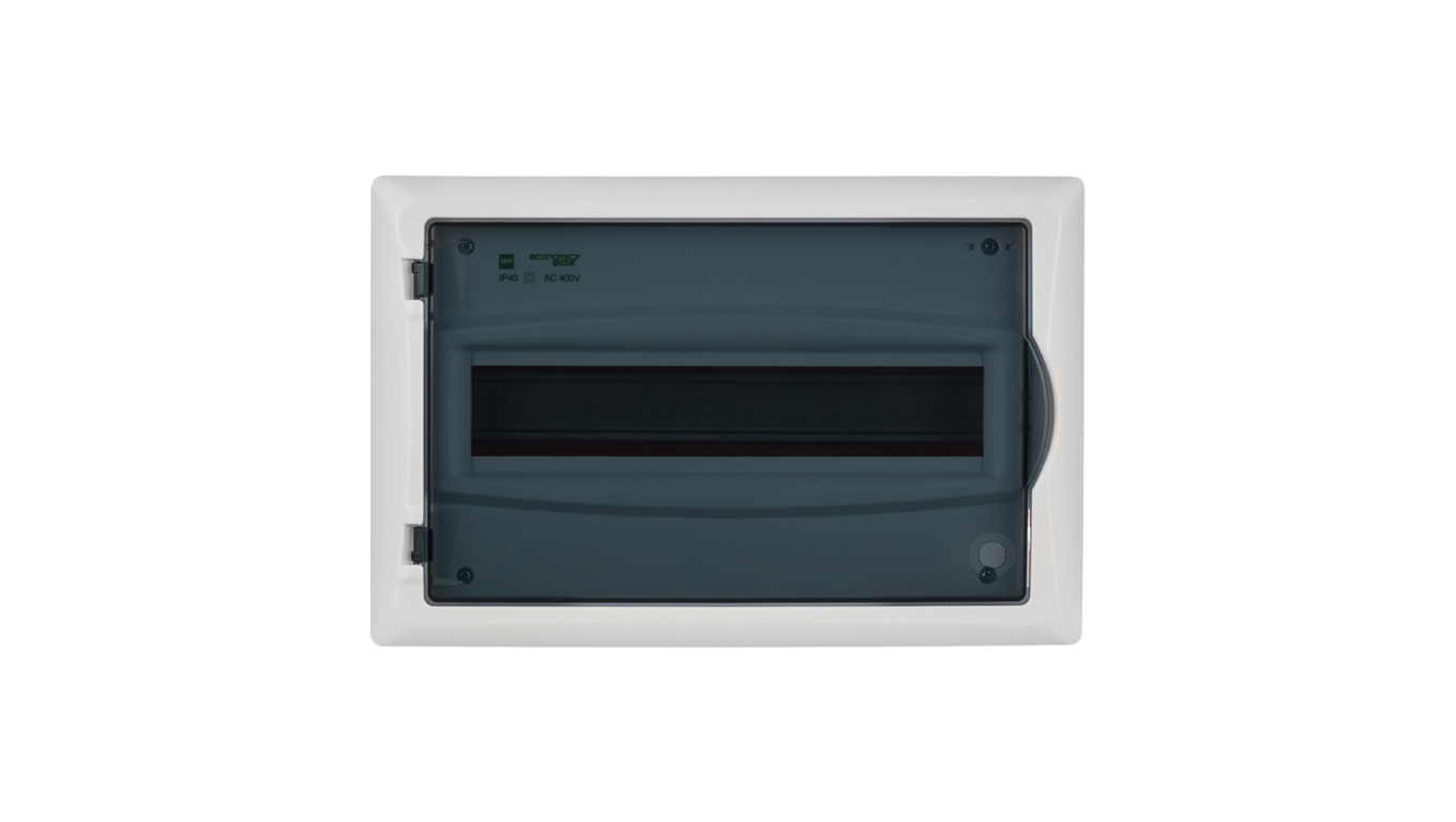 Rozdzielnica modułowa 1x12 p/t ECONOMIC BOX RP 1/12 drzwi transparentne (N+PE) IP40 2513-01