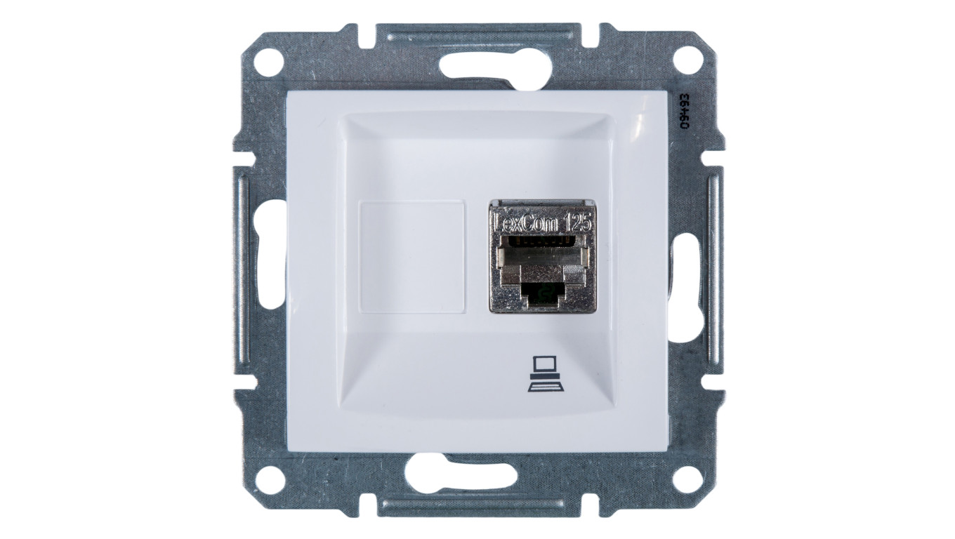Sedna Gniazdo komputerowe pojedyncze RJ45 kat.5e FTP białe SDN4500121