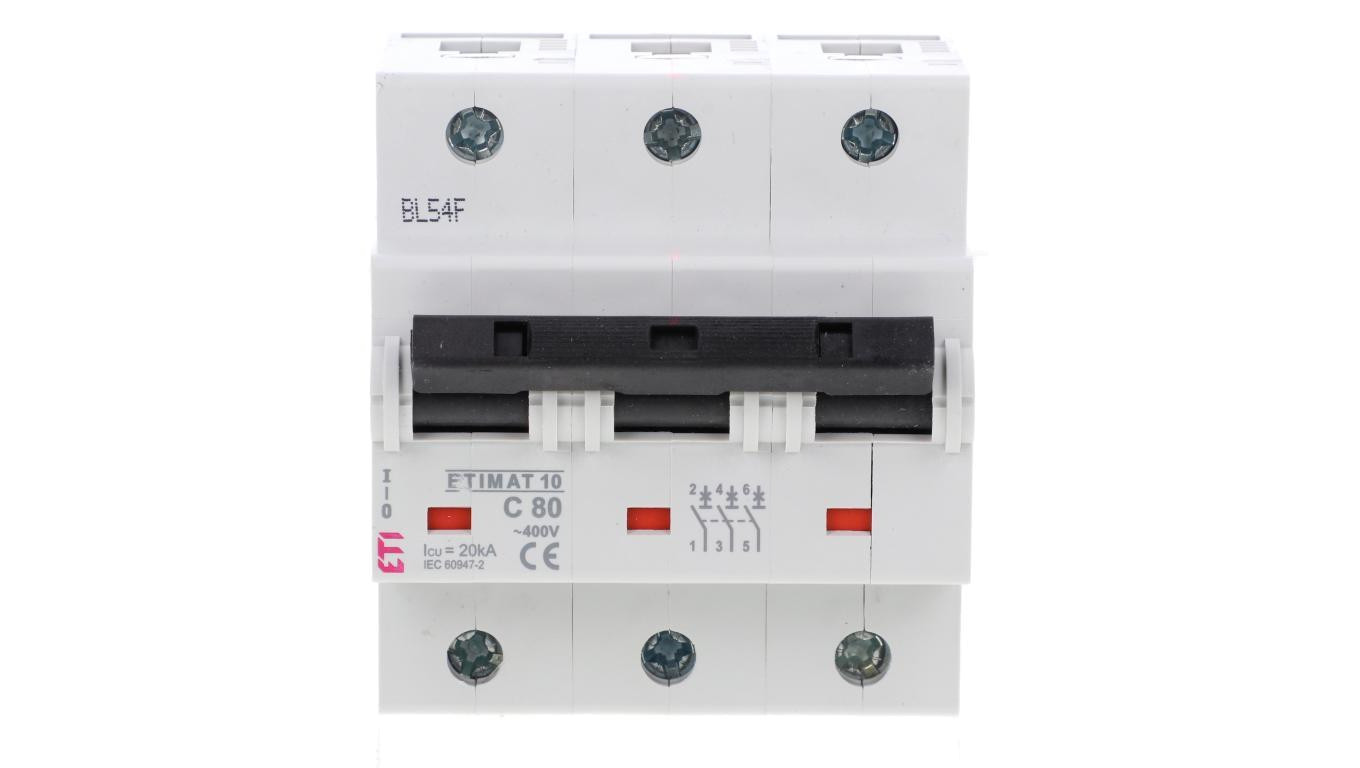 Wyłącznik nadprądowy 3P C 80A 10kA AC ETIMAT10 02135731