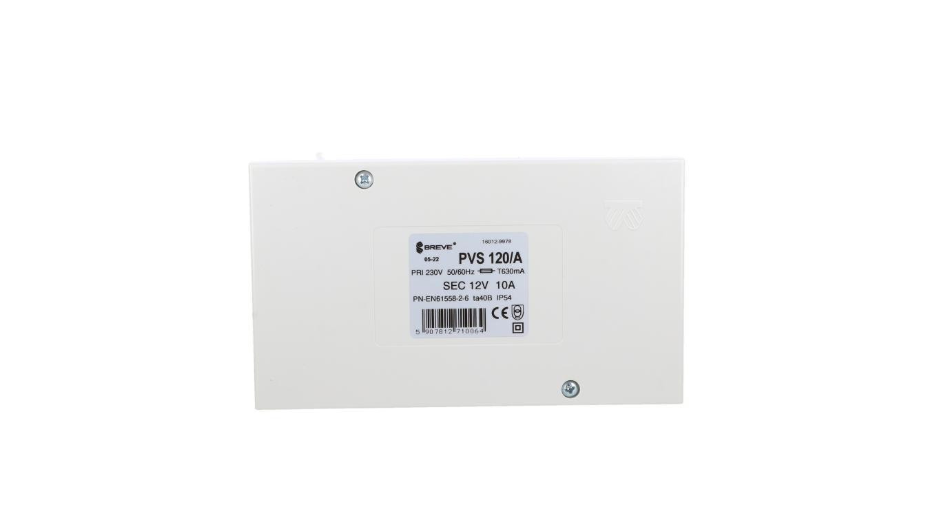 Transformator 1-fazowy bezpieczeństwa PVS 120/A 230/ 12V 10,0A, w obudowie, IP54, Ta 40, 16012-9978