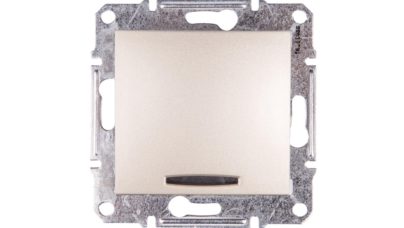 Sedna Łącznik jednobiegunowy 10AX z podświetleniem LED satyna SDN1400168