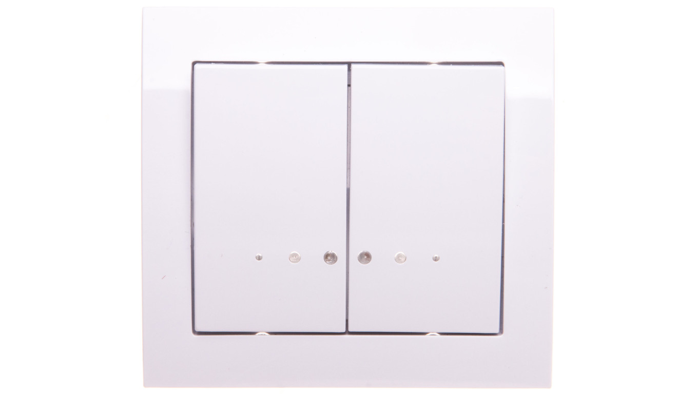 KIER Łącznik świecznikowy z podświetleniem biały ŁP-2WS/00