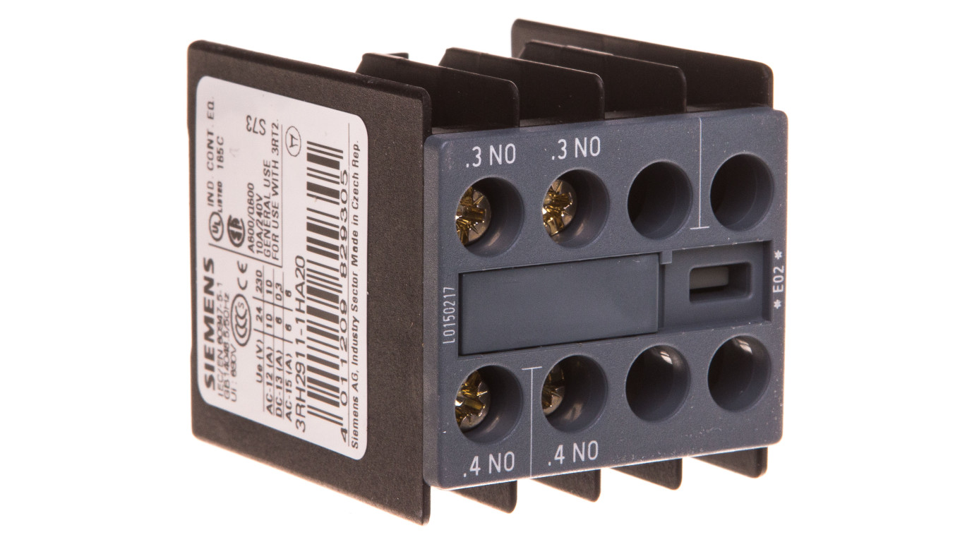 Styki pomocniczne 2Z montaż czołowy S00 do S3 przył śrubowe SIRIUS 3RH2911-1HA20