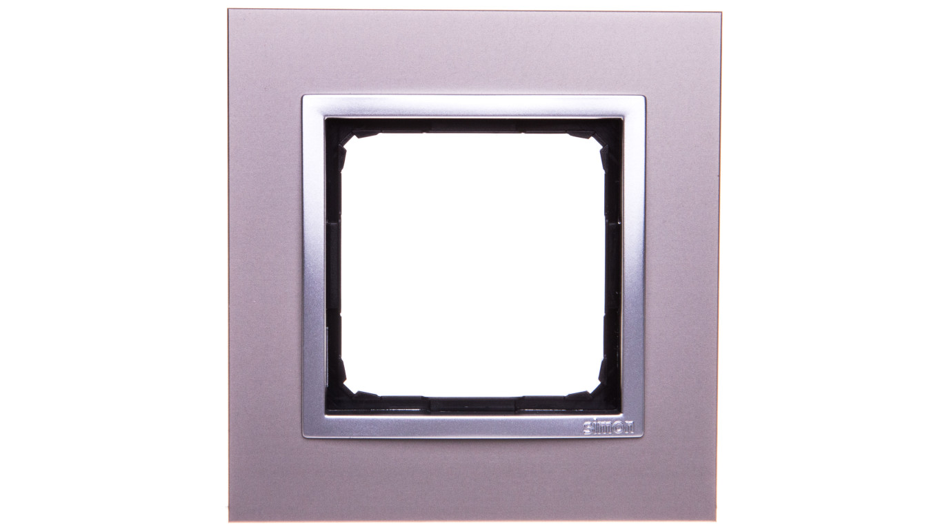 Simon 54 Nature Ramka pojedyncza metal SATYNOWY BLASK DRN1/79