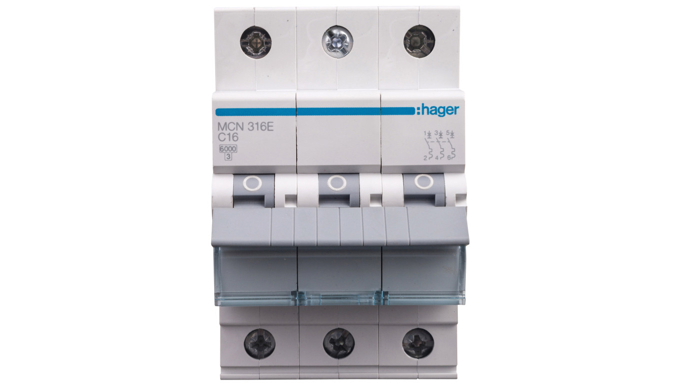 Wyłącznik nadprądowy 3P C 16A 6kA AC MCN316E