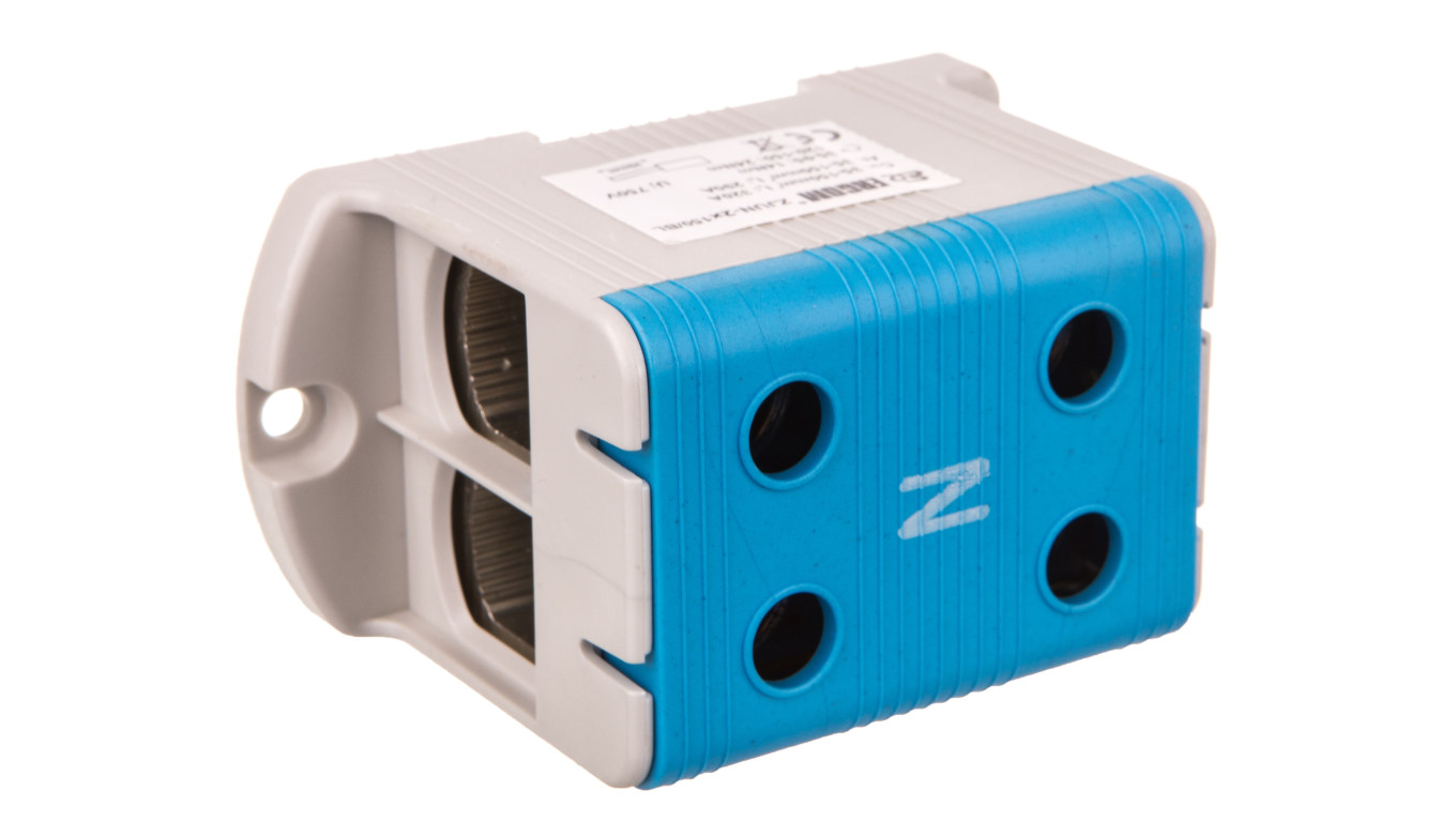 Złączka szynowa 2-torowa ZJUN 2x150 niebieska R34RR-07010021601