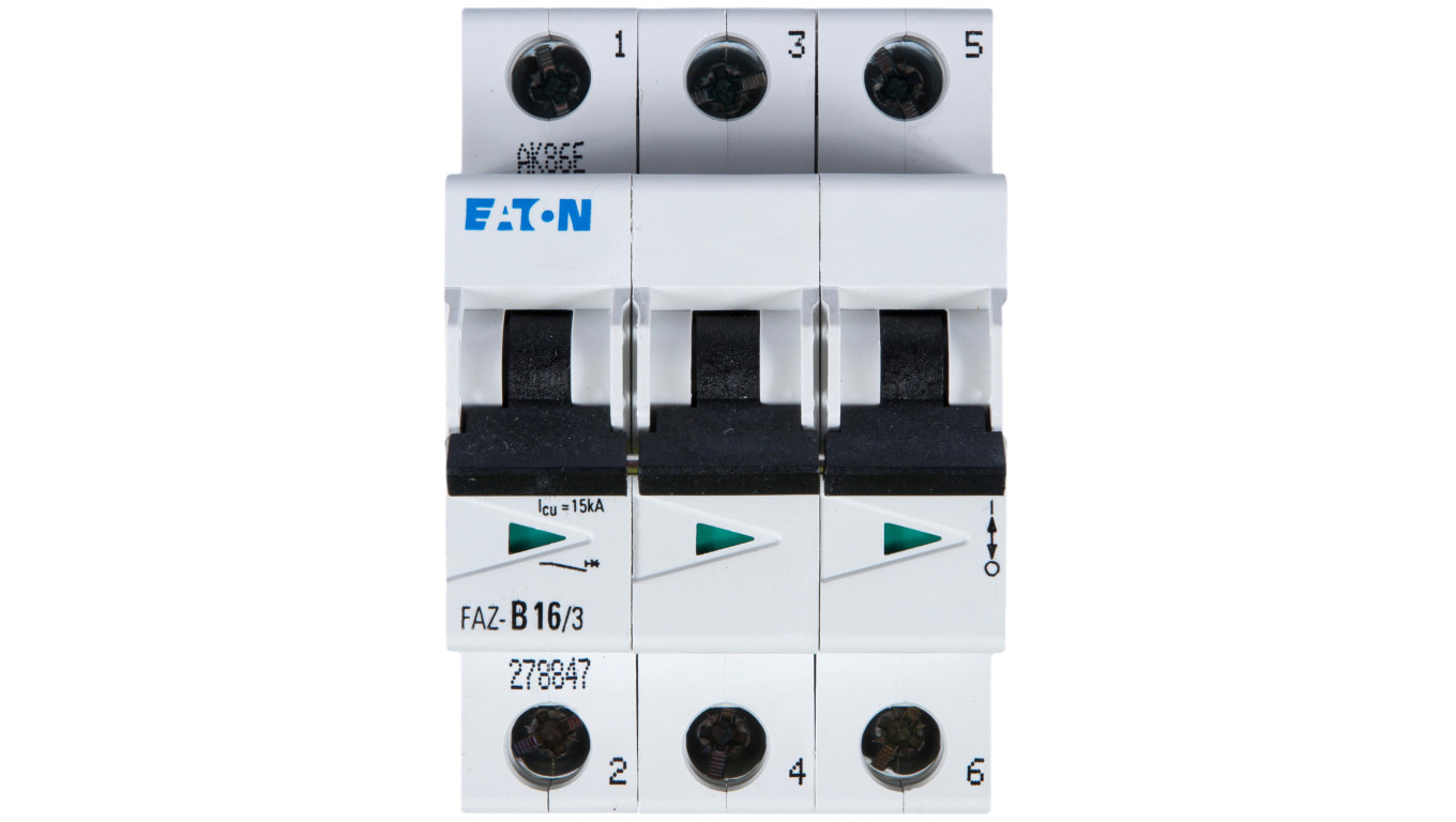 Wyłącznik nadprądowy 3P B 16A 15kA AC FAZ B16/3 278847