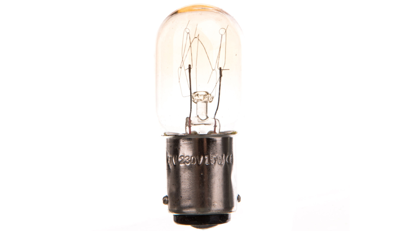 Żarówka BA15 specjalna do maszyny do szycia 15W 90lm 3000K AC230V ZS-MSBA15-15