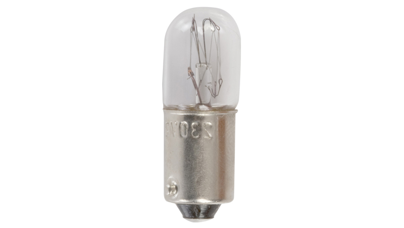 Żarówka sygnalizacyjna 2W BA9s 230V żółta BA9S230V