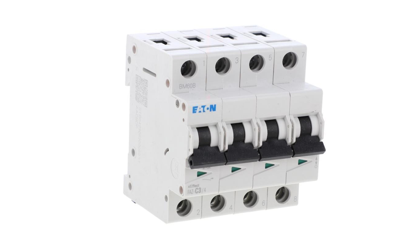 Wyłącznik nadprądowy 4P C 3A 15kA AC FAZ-C3/4 279051