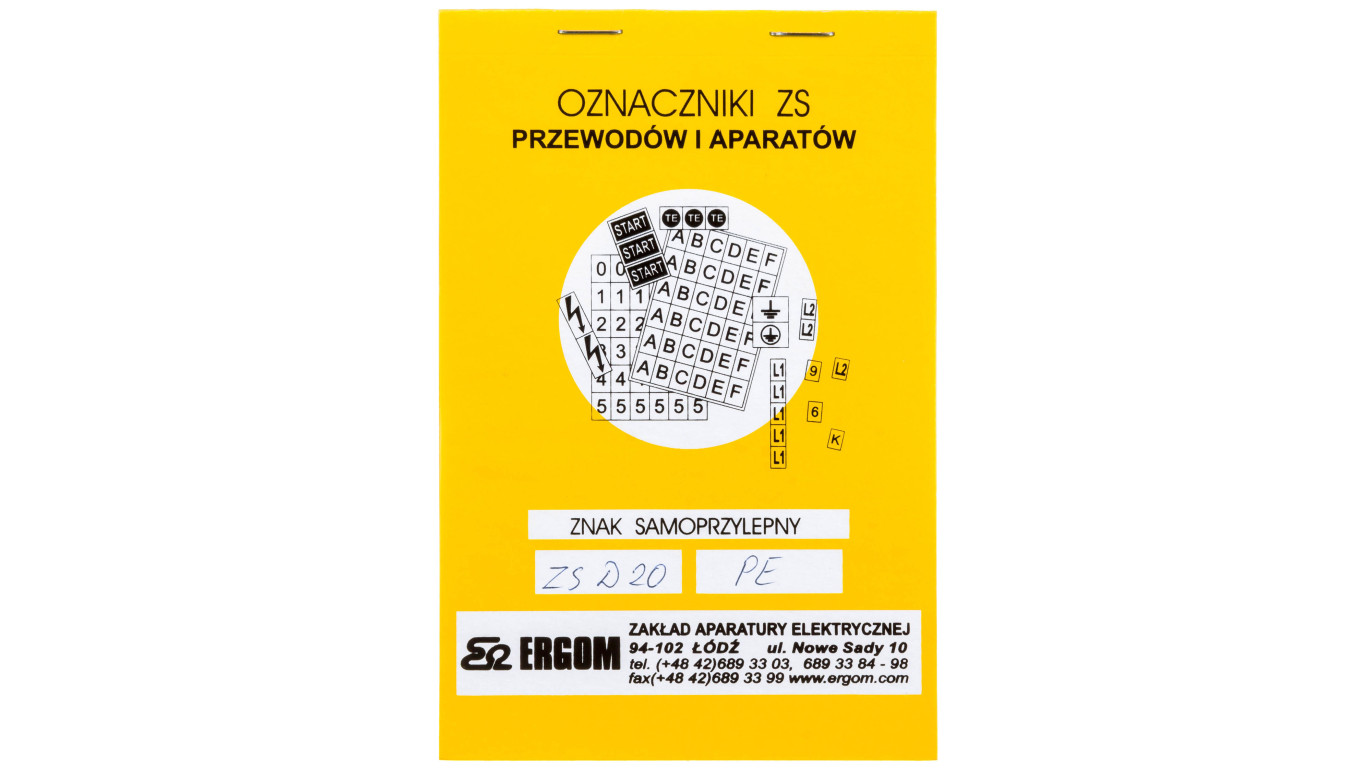 Znaki samoprzylepne ZS D20/PE E04ZP-02030403400