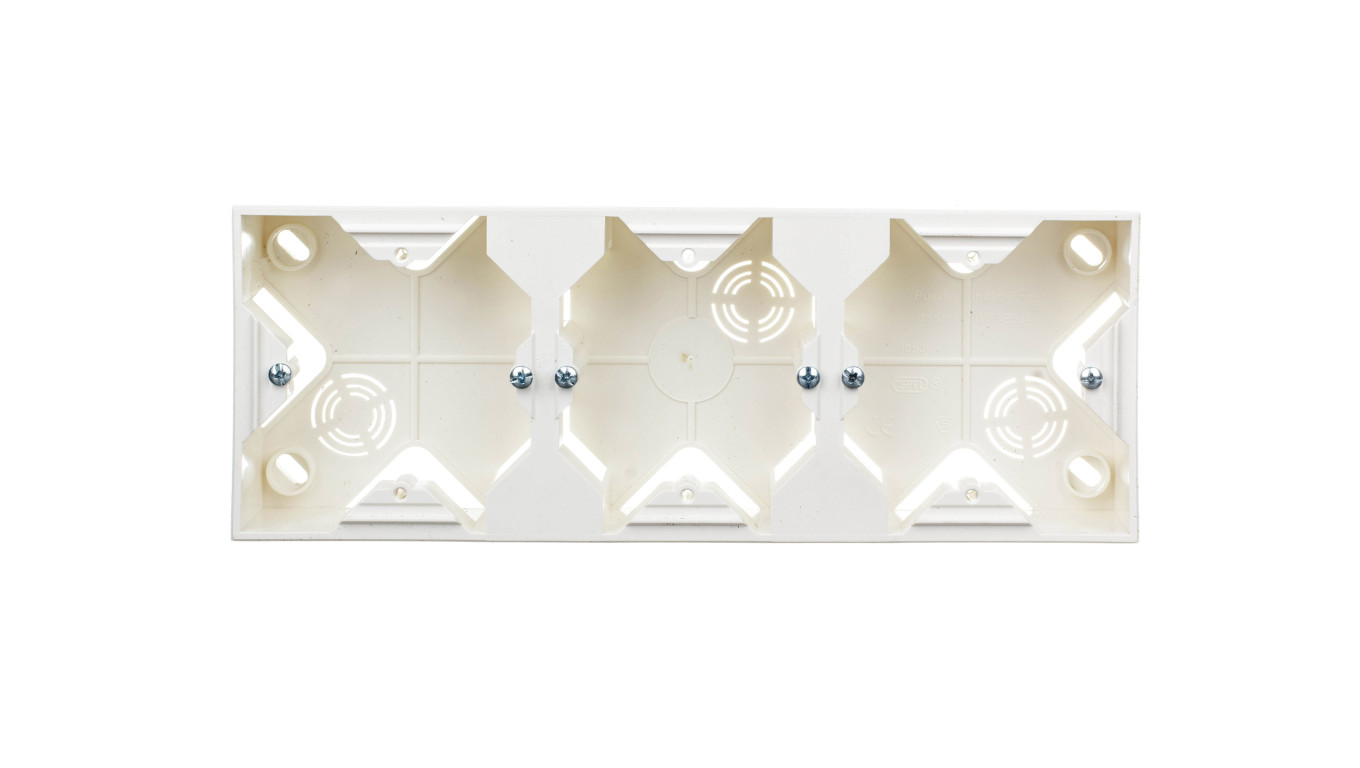 IMPRESJA Puszka natynkowa potrójna ecrue PNP-3Y/27