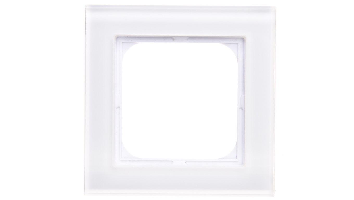 SONATA Ramka pojedyncza białe szkło R-1RG/31