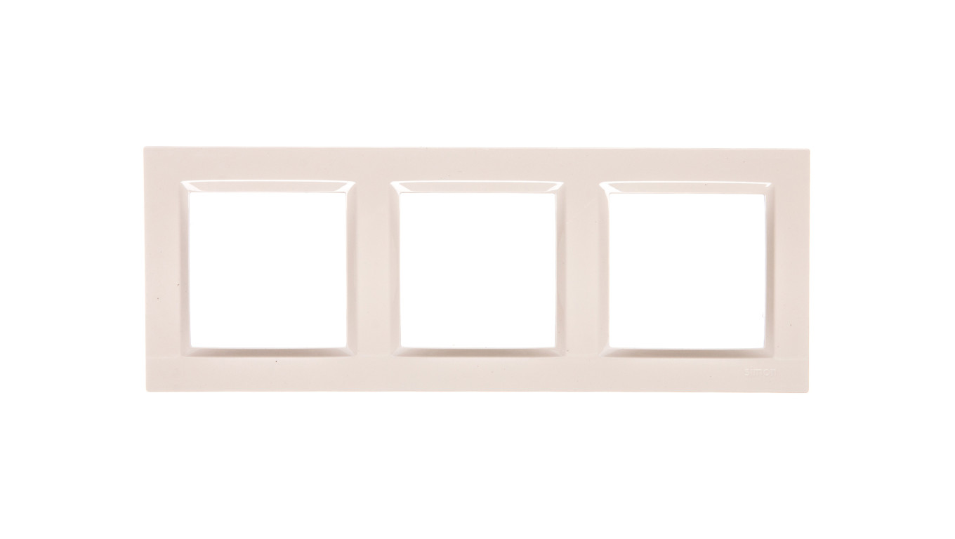 Simon 10 Ramka potrójna kremowa CR3/41
