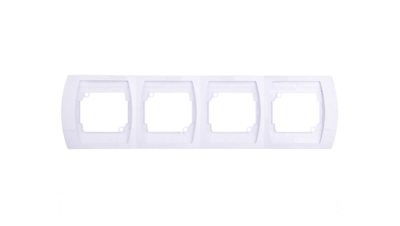 GAZELA Ramka poczwórna pozioma biała R-4JH/00