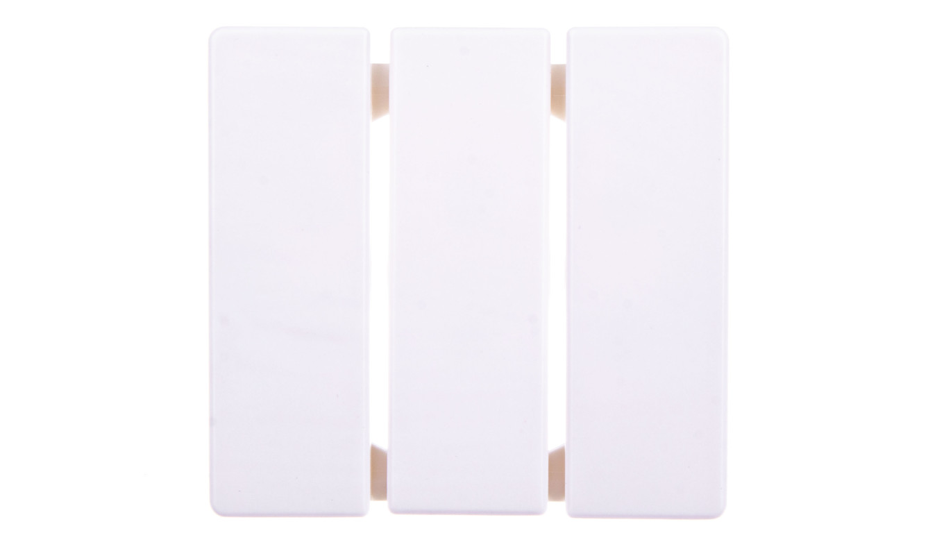 Klawisz 3-biegunowy przycisk biały tworzywo 16656089