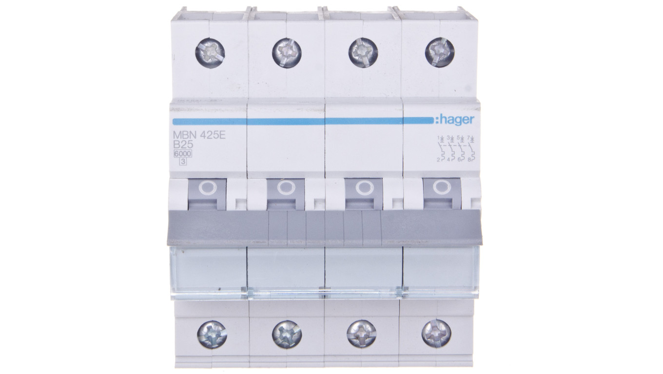 Wyłącznik nadprądowy 4P B 25A 6kA AC MBN425E