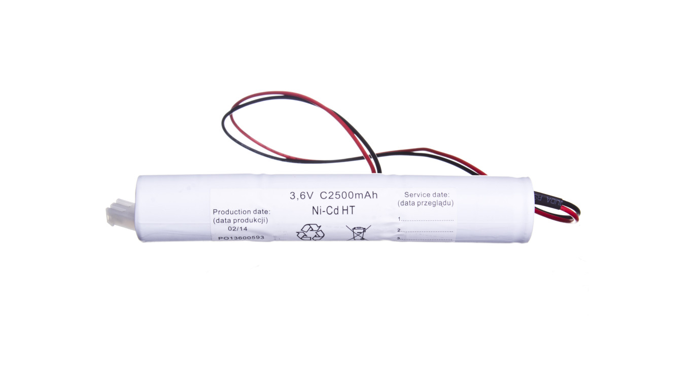 Pakiet akumulatorka Ni-Cd 3,6V C 2500mAh HT B1 2pin