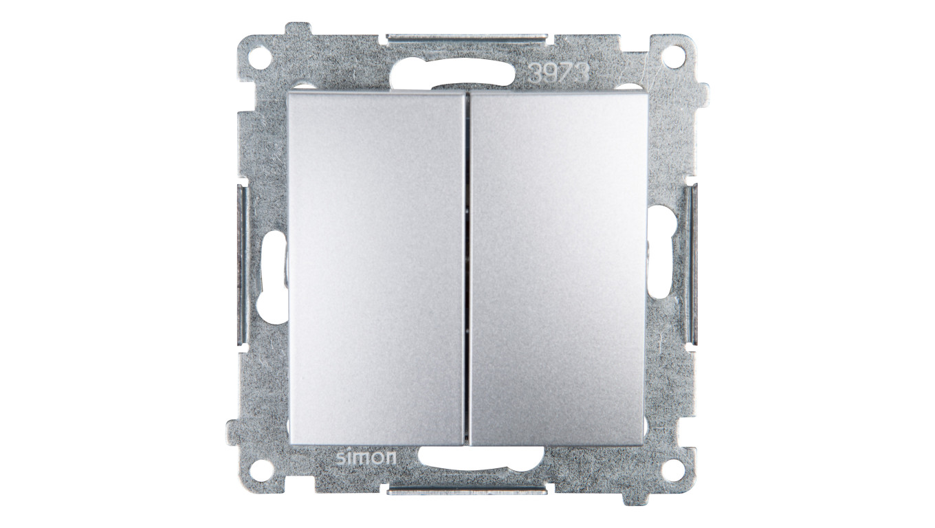 Simon 54 Łącznik świecznikowy, szybkozłącza, srebrny mat DW5.01/43