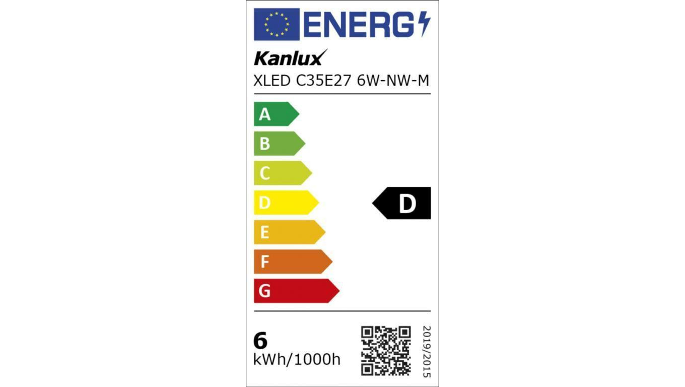 Żarówka LED E27 XLED C35 6W-NW-M 810lm 4000K barwa neutralna 29647
