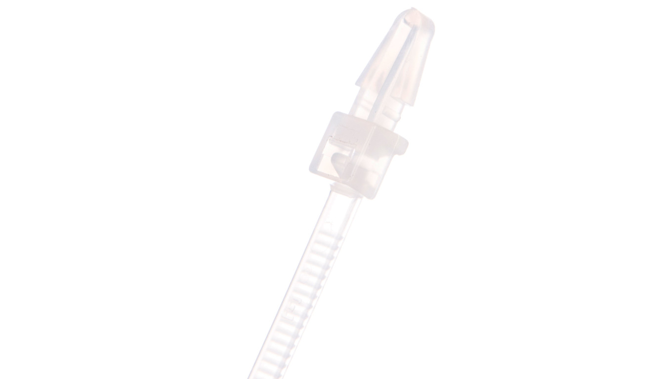 Opaska kablowa wciskana z kołkiem 150x3,5mm fi 5,5mm biała BMWPB52155ME /100szt./