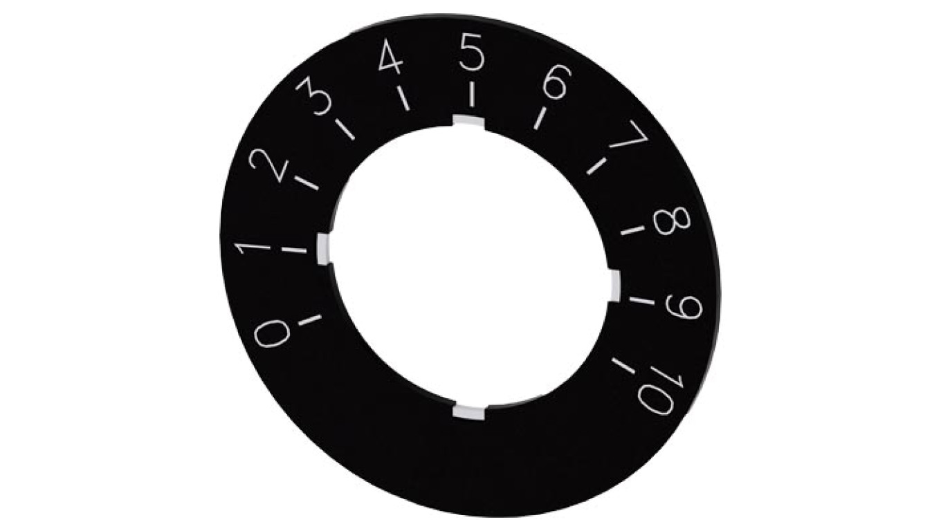 Etykieta do potencjometru 22mm skala 1 do 10 SIRIUS ACT 3SU1900-0BG16-0SA0 /10szt./