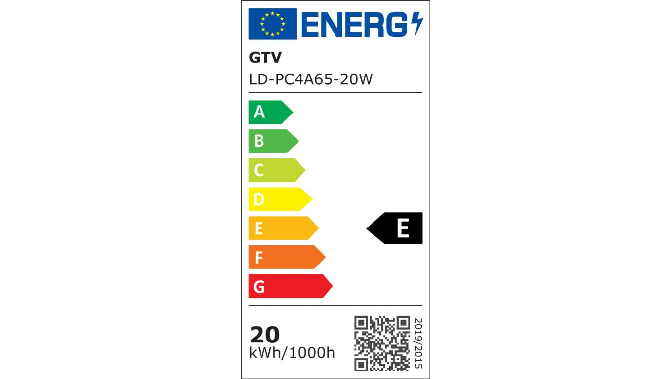 Żarówka LED E27 A65 20W 2400lm 3000K AC180-250V 200st. LD-PC4A65-20W