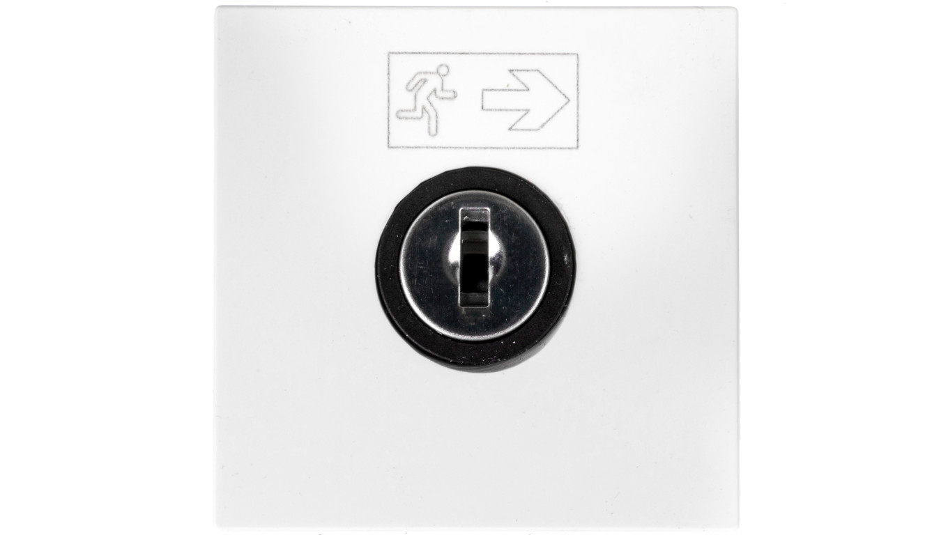 MOSAIC Wyłącznik na klucz /2moduły/ biały 076630