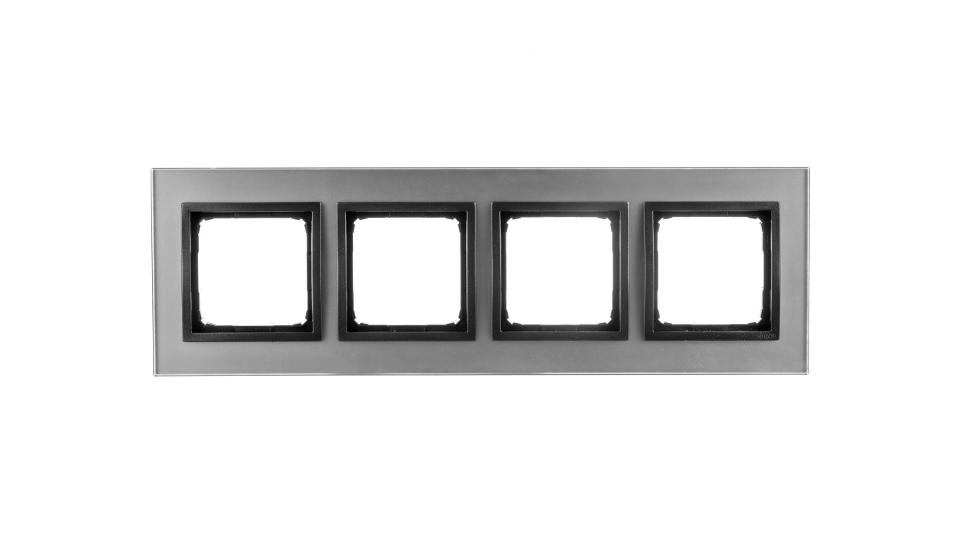 Simon 54 Nature Ramka poczwórna szkło BURZOWA CHMURA DRN4/72