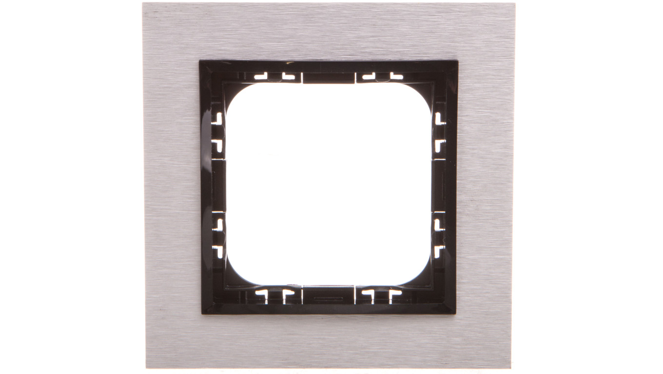 IMPRESJA Ramka pojedyncza szczotkowane aluminium R-1YAC/62/25