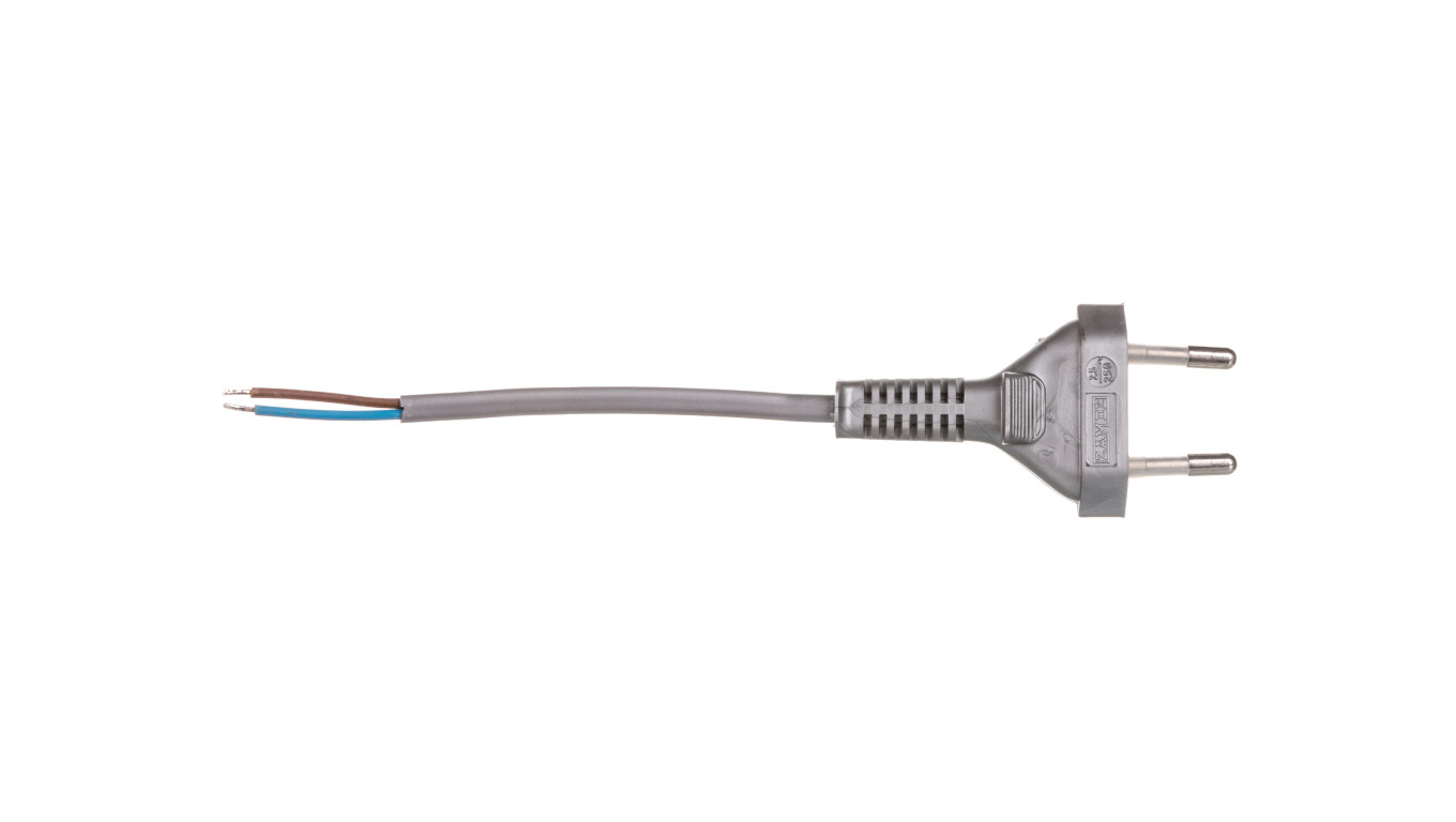 Przewód przyłączeniowy bez wyłącznika 190cm srebrny SP-190/2X0,5/-SRB YNS10000439