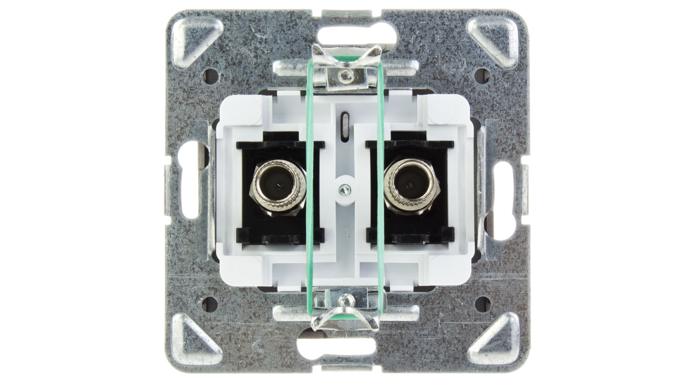 IMPRESJA Gniazdo antenowe podwójne typu F tytan GPA-2YF/m/23