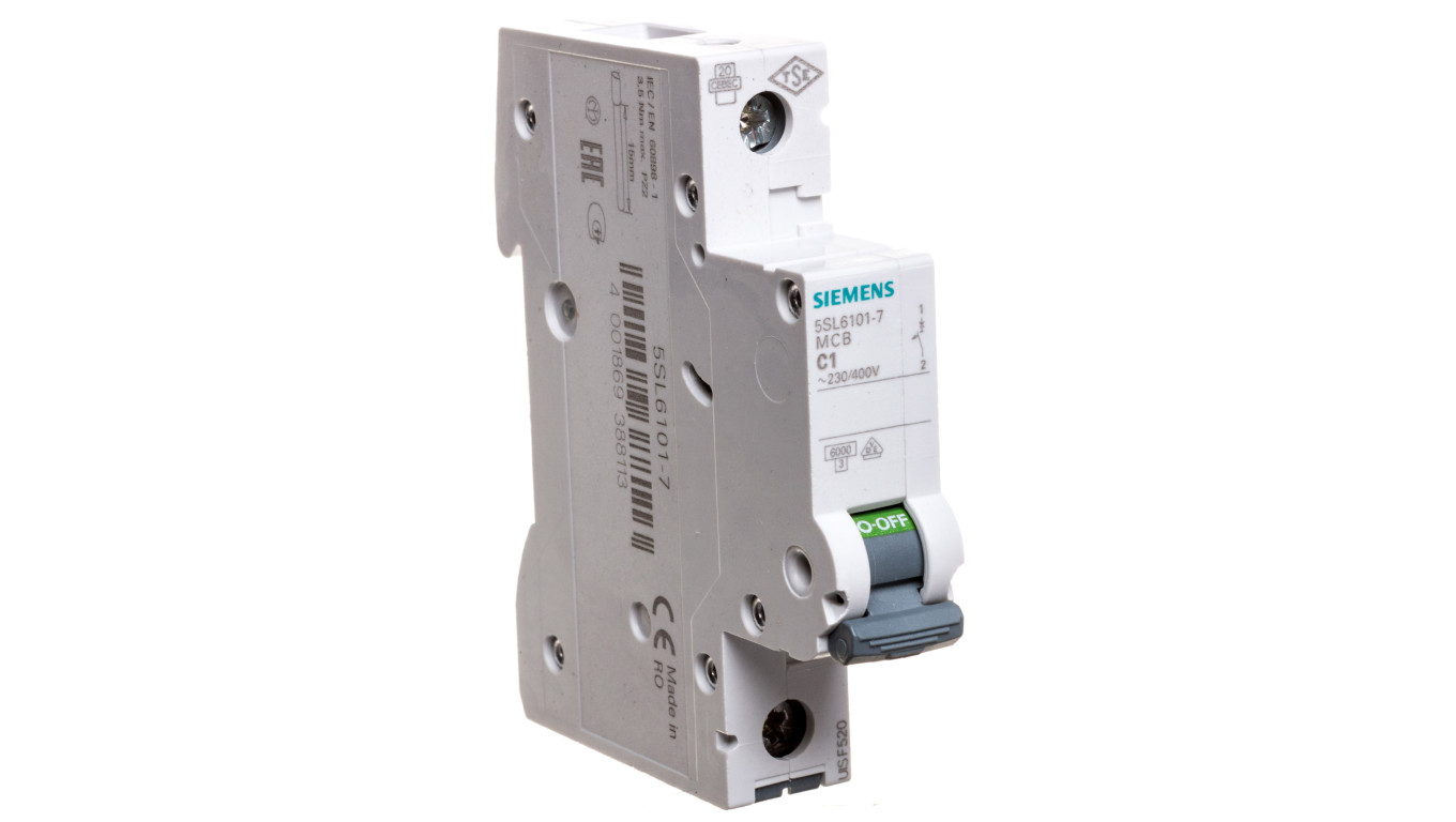 Wyłącznik nadprądowy 1P C 1A 6kA AC 5SL6101-7