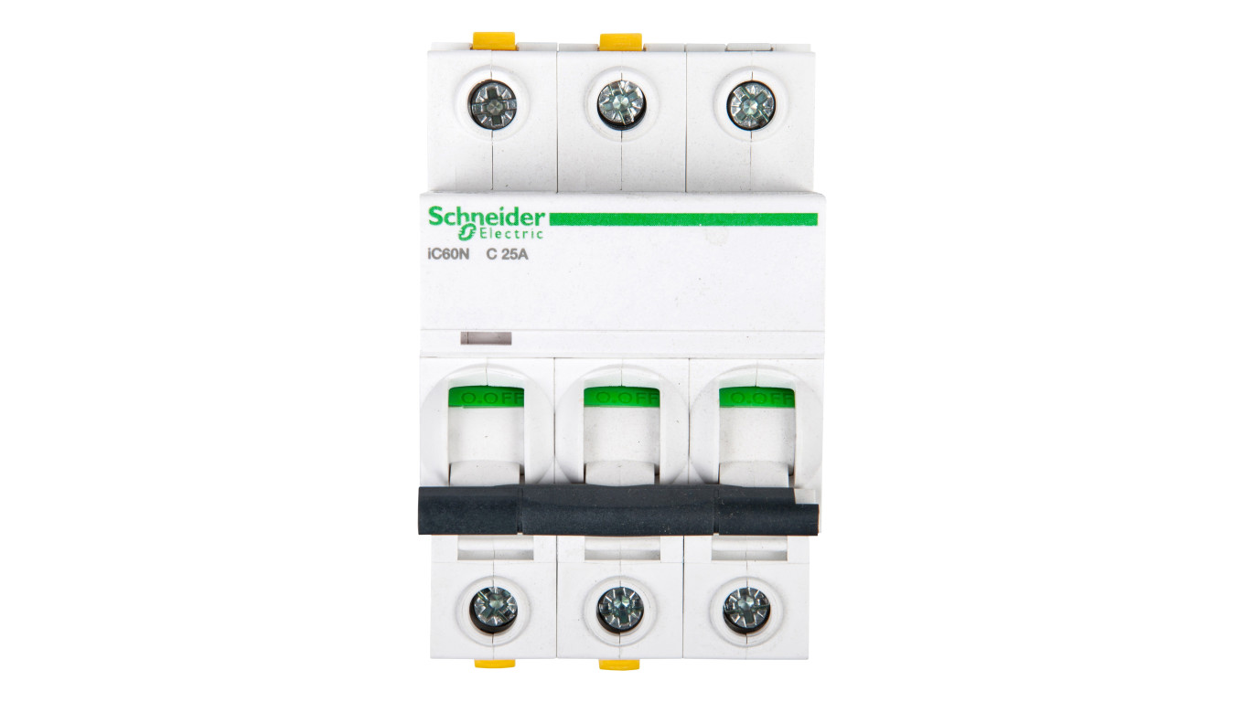 Wyłącznik nadprądowy 3P C 25A 6kA AC iC60N-C25-3 A9F04325