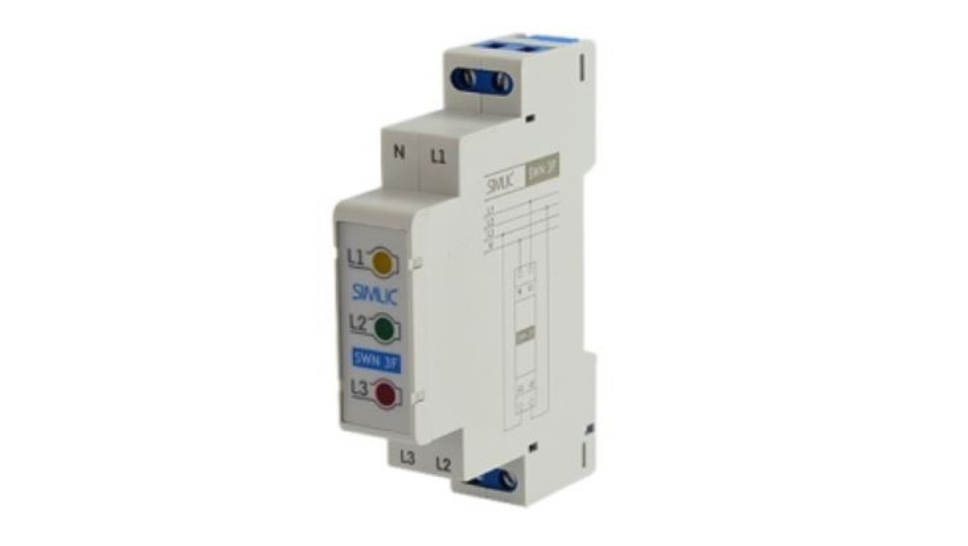 Wskaźnik napięcia LED 3-fazowy SWN 3F TS 35 szary 85132012
