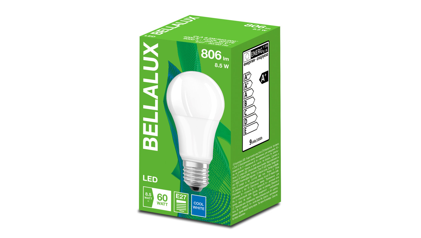 Żarówka LED BELLALUX A 60 E27 8,5W 806lm 4000K 840 FR non-dim 4058075484931