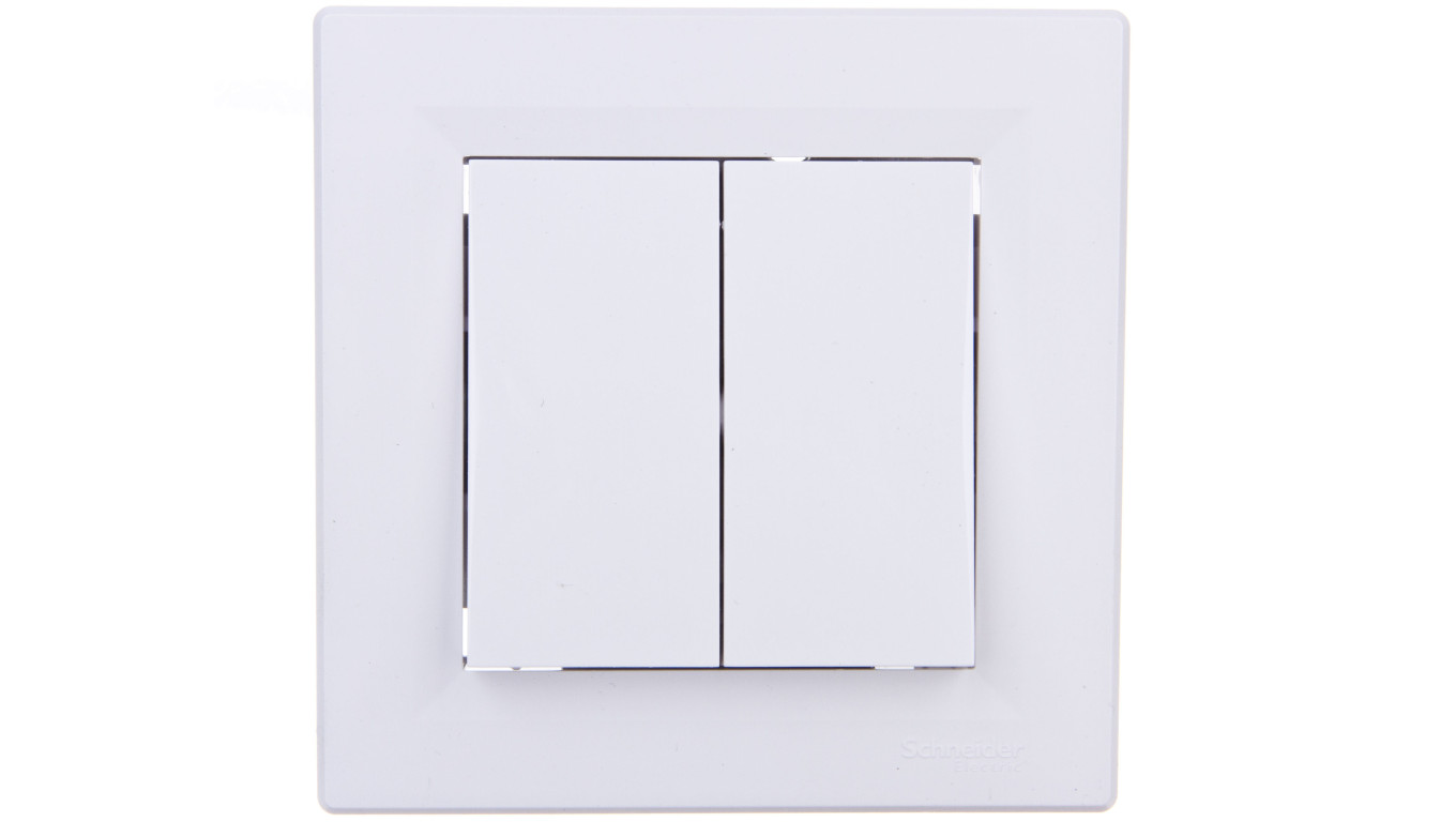 Łącznik Asfora podwójny schodowy biały z ramką EPH0600121