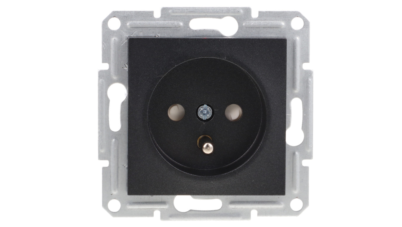 Gniazdo 2P+PE z przesł. bez ramki, antra EPH2800271