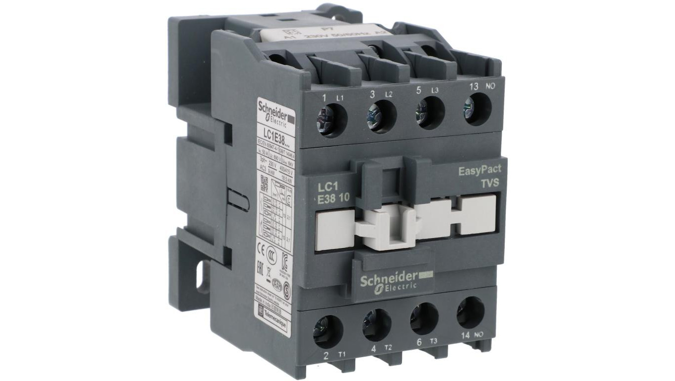 Stycznik mocy Easy TeSys Control AC-3, 38A, 3P (1NO), cewka 230V, 50/60Hz LC1E3810P7