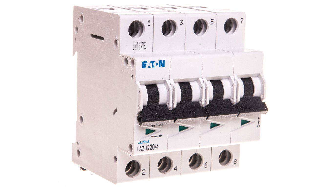 Wyłącznik nadprądowy 4P C 20A 15kA AC FAZ C20/4 279062
