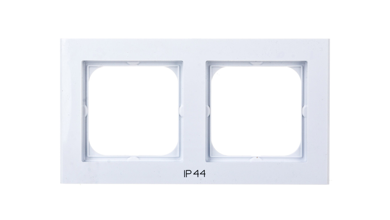 SONATA Ramka podwójna do łączników IP44 biała RH-2R/00