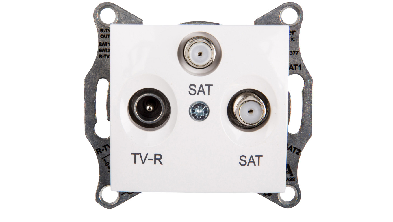 Sedna Gniazdo antenowe TV/SAT/SAT końcowe białe SDN3502121