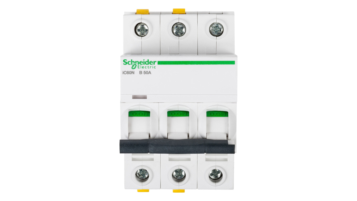 Wyłącznik nadprądowy 3P B 50A 6kA AC iC60N-B50-3 A9F03350