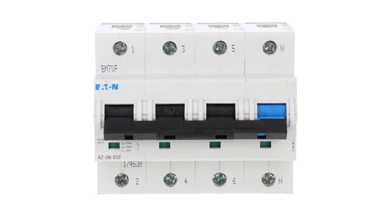 Wyłącznik nadprądowy 3P+N D 32A 25kA AC AZ-3N-D32 174530